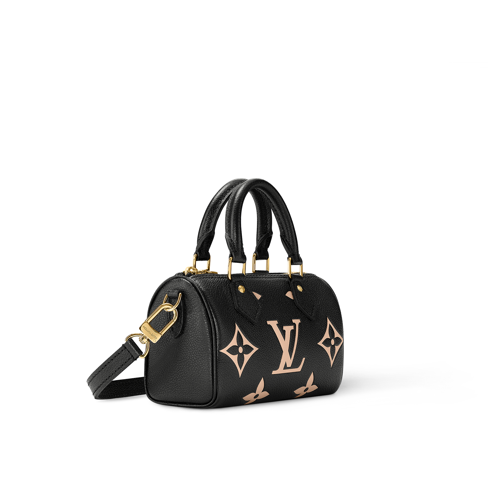 Bolsa Speedy Nano Couro Monogram Empreinte Bicolor - Carteiras